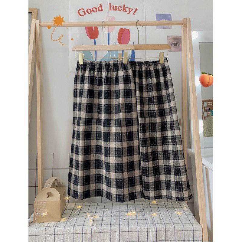 Chân váy dạ kẻ cạp chun (ảnh thật shop chụp kèm video) | BigBuy360 - bigbuy360.vn