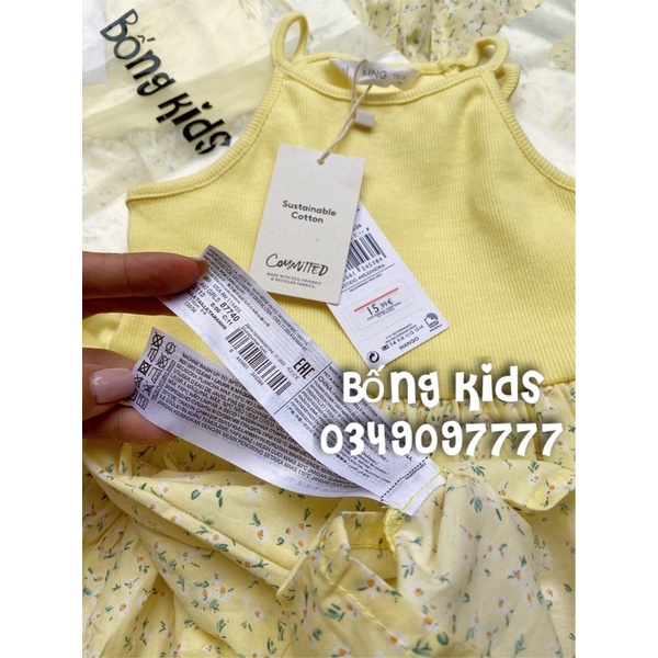 Váy Ba Lỗ Bé Gái Gân Phối Hoa Nhí MG