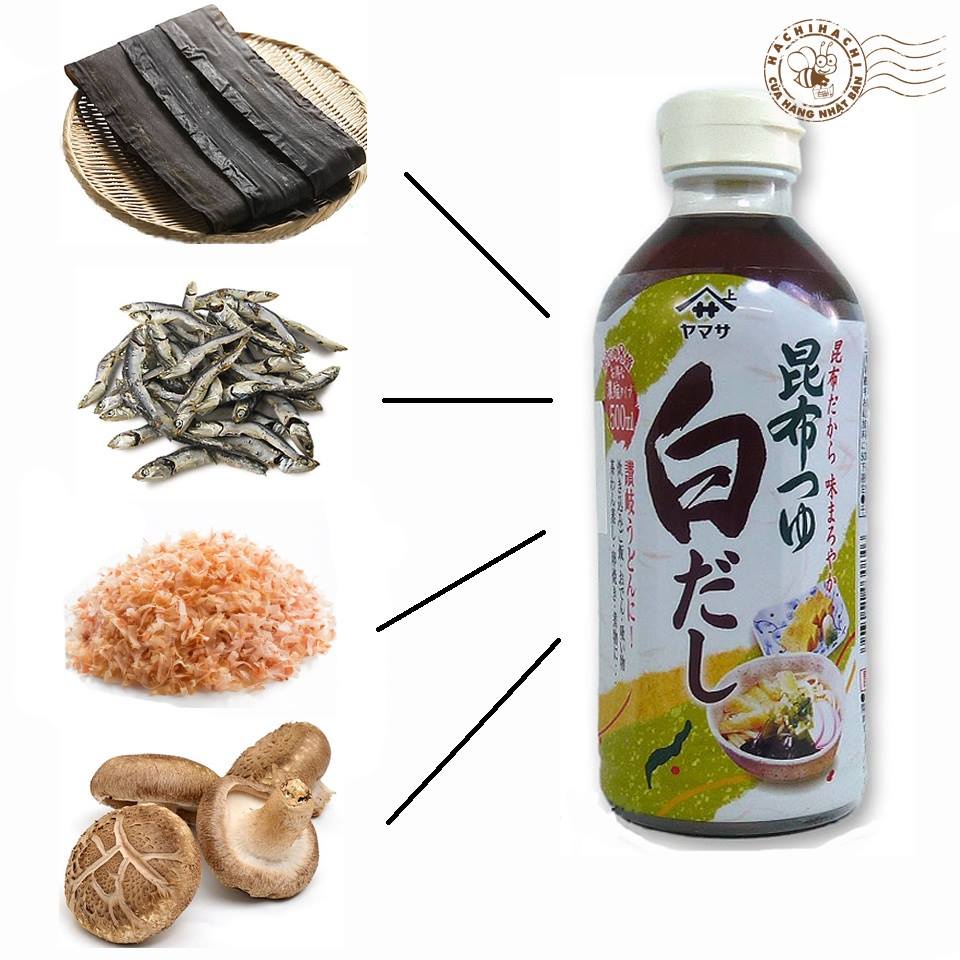 Nước dùng Dashi tảo bẹ Kombu YAMASA 500ml - Hachi Hachi Japan Shop