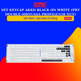 Bộ akko keycap black on white