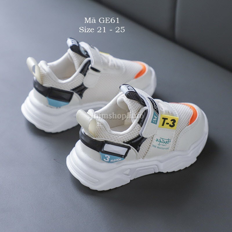 Giày trẻ em cho bé trai bé gái siêu nhẹ đế chống trơn trượt thời trang cho bé 1 - 3 tuổi phong cách Hàn Quốc GE61