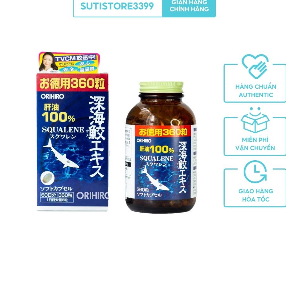 Viên uống sụn vi cá mập Squalene Orihio 360 viên