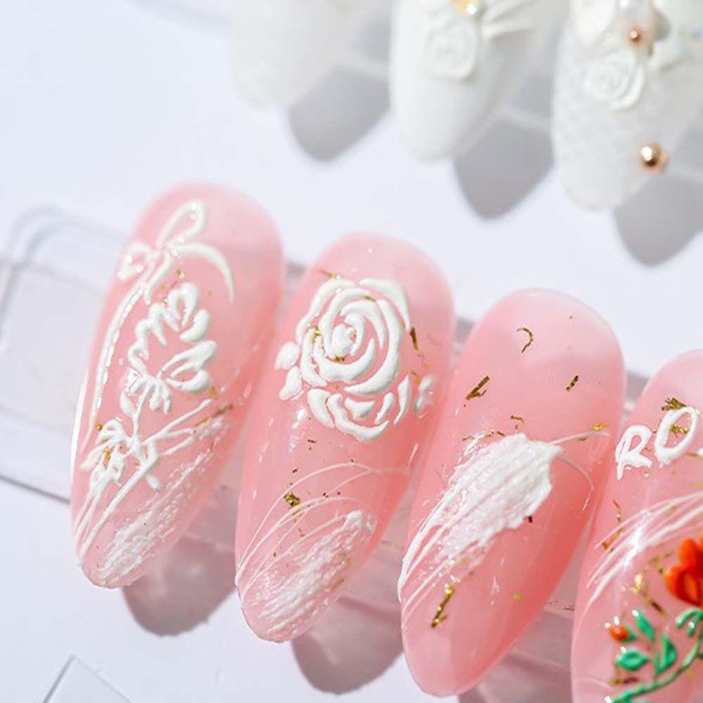 Miếng Dán Trang Trí Móng Tay 5D Tự Dính Lâu Trôi Hình Đôi Cánh Phong Cách Retro