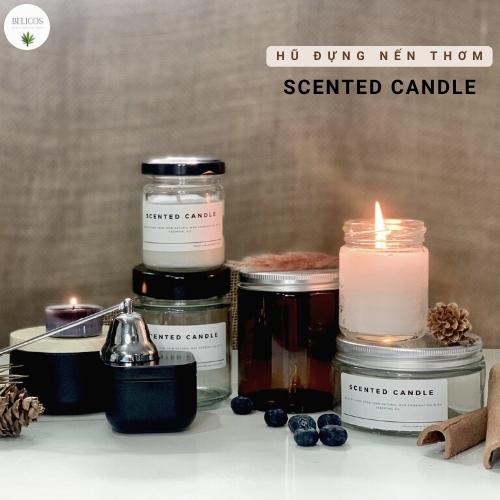 Cốc thuỷ tinh đựng nến thơm có nắp - Đồ đựng nến, dụng cụ làm nến thơm handmade