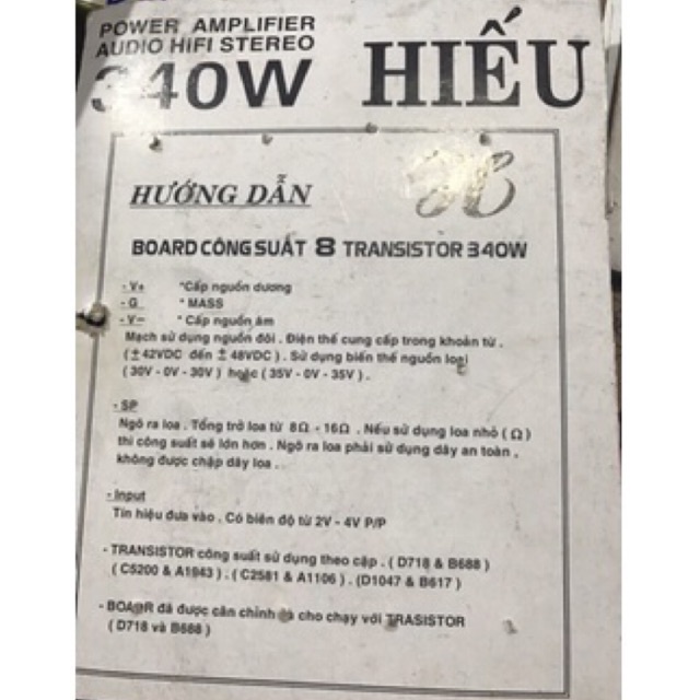 Bo   Công   suất    340W    8    Sò