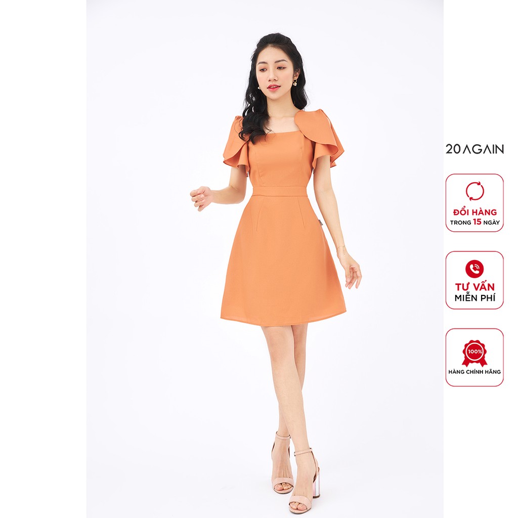Đầm xòe cổ vuông tay xòe 20AGAIN DEW1089
