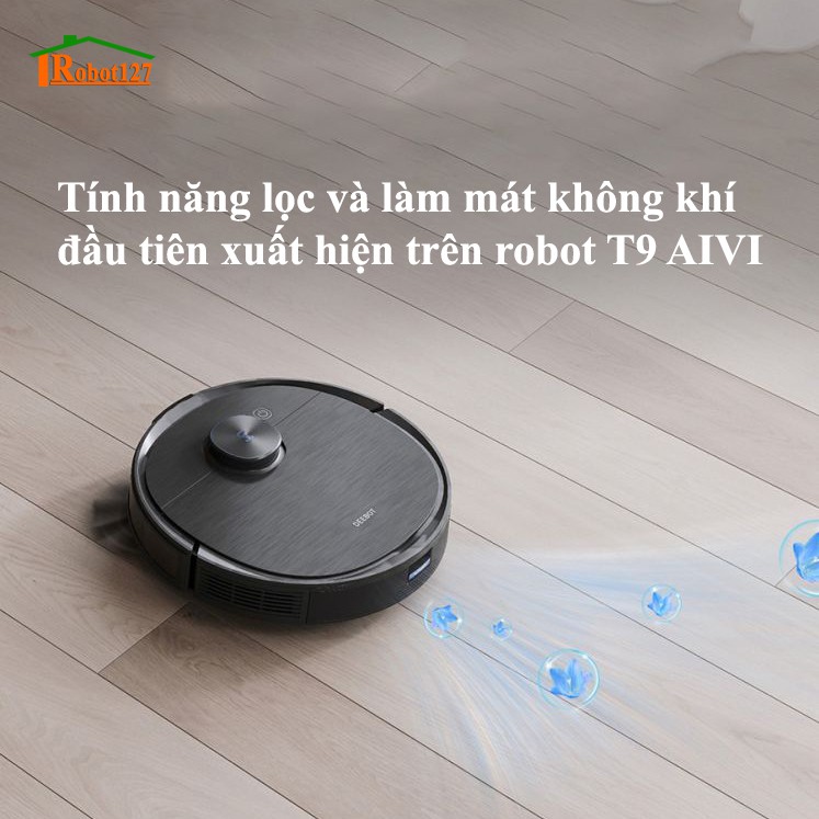 [HÀNG CHÍNH HÃNG] Robot hút bụi lau nhà Ecovacs Deboot T9 Aivi- Lực hút max 3000PA-[Tặng App Ecovacs Home]