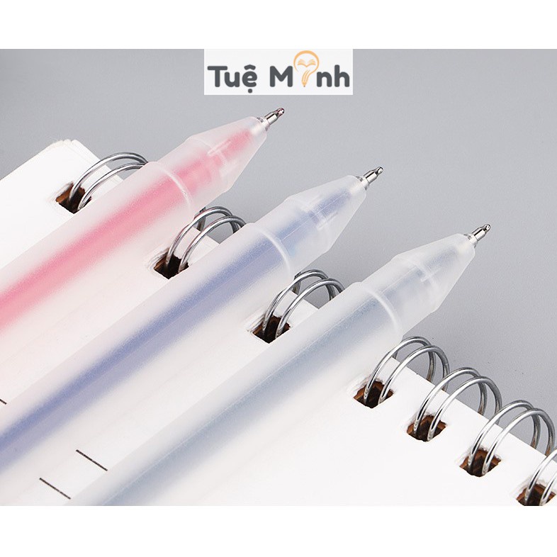 Bút mực gel nét 0.5mm Baoke thân trong suốt basic đẹp mắt B20