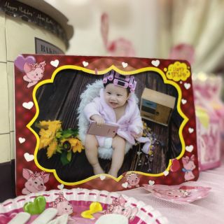 Set mega giấy trang trí sinh nhật heo hồng