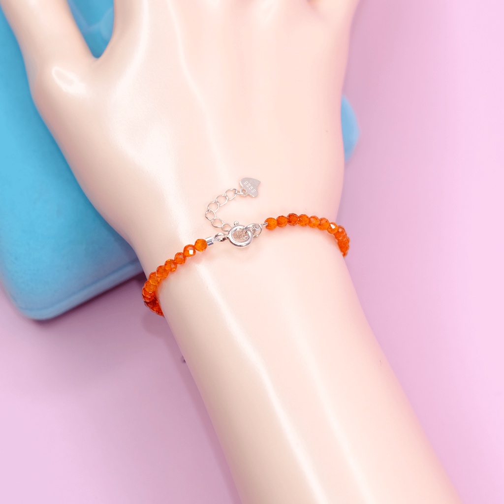 Lắc tay Zircon cam UPCARA dễ thương duyên sáng