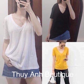 Áo phông, thun cổ tim - Áo thun lụa giấy siêu hot