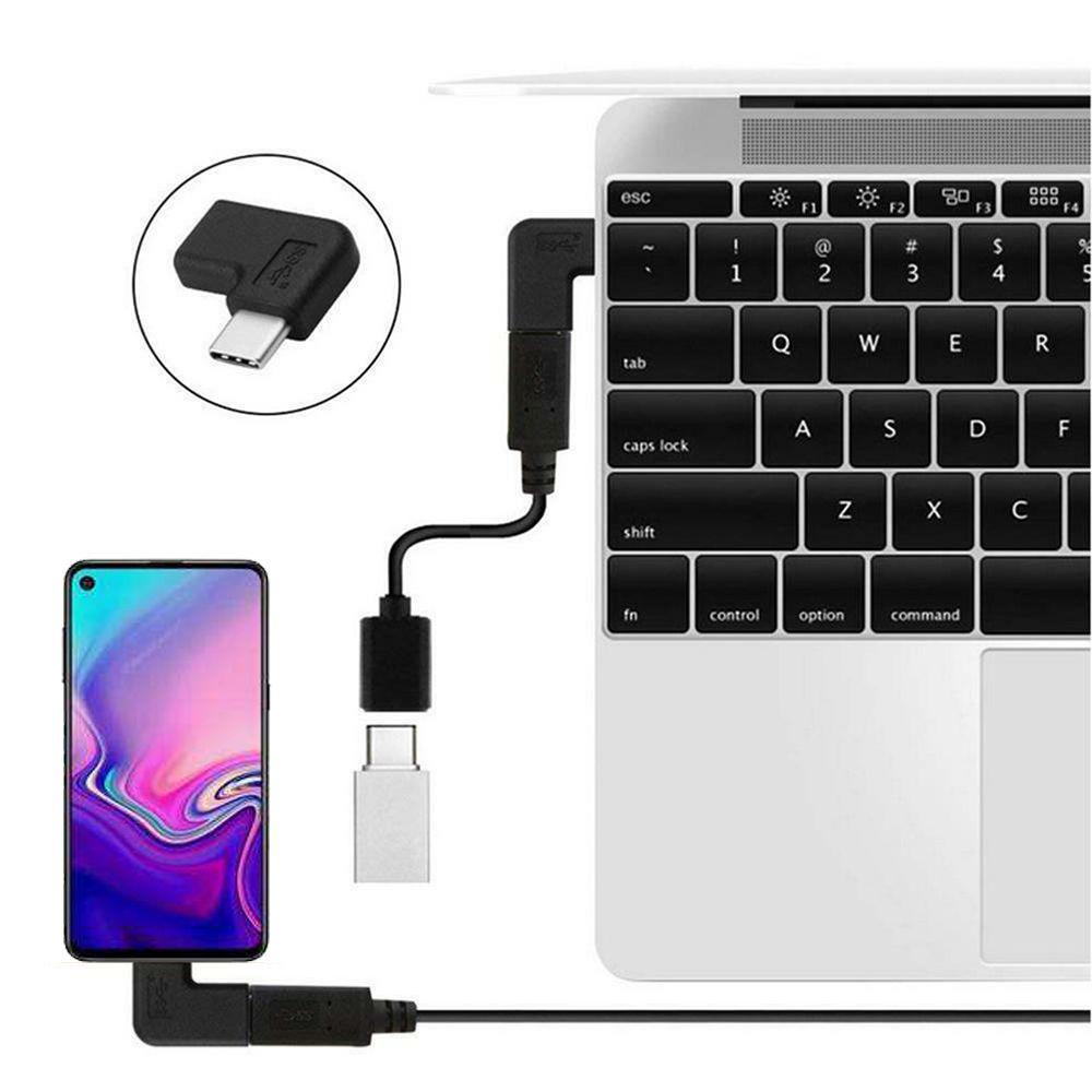Thiết Bị Nối Dài Chuyển Đổi Cổng Type C Góc 90 Độ Thông Minh Cho Samsung S10 / S10 + Huawei P30 / P30 Pro OnePlus 7 Pro