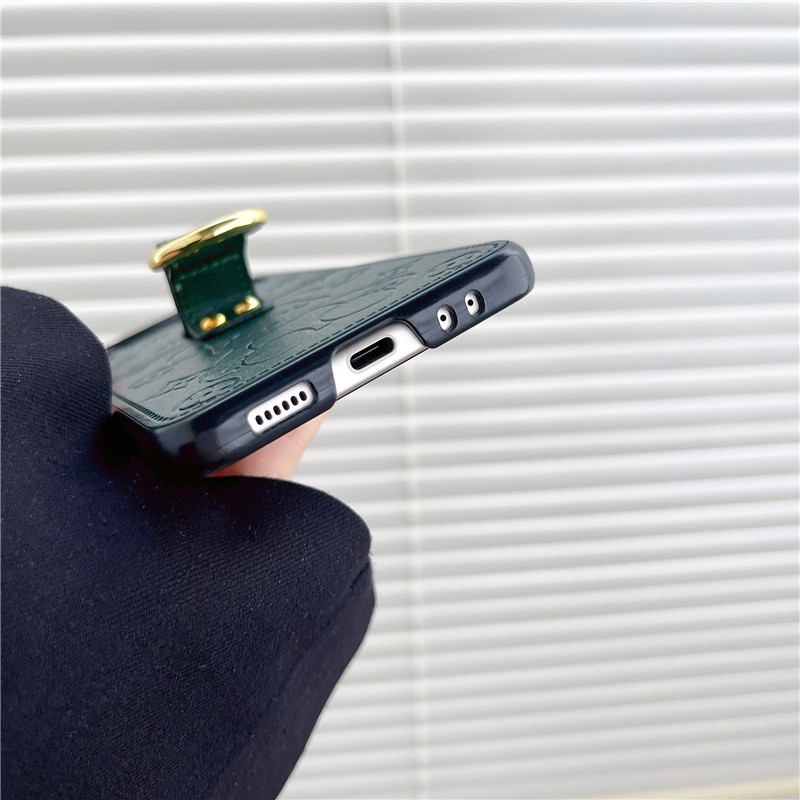 Sang Trọng Bao Da Điện Thoại pu Dạng Gập Tích Hợp Vòng Đỡ Cho samsung galaxy z flip 5 4 1 2 3 samsung galaxy z flip 4