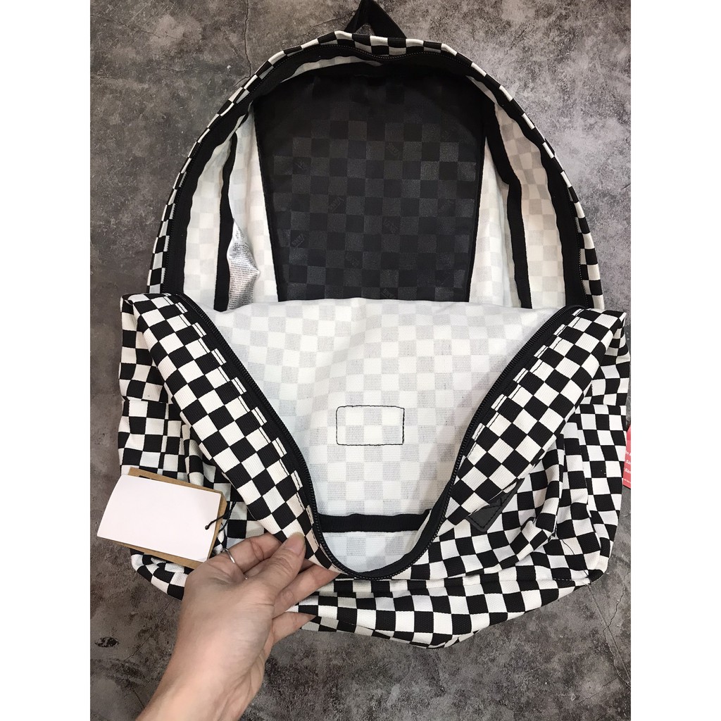 [HÀNG HOT] Balo Vans OLD SKOOL CHECKERBOARD BACKPACK XUẤT DƯ XỊN