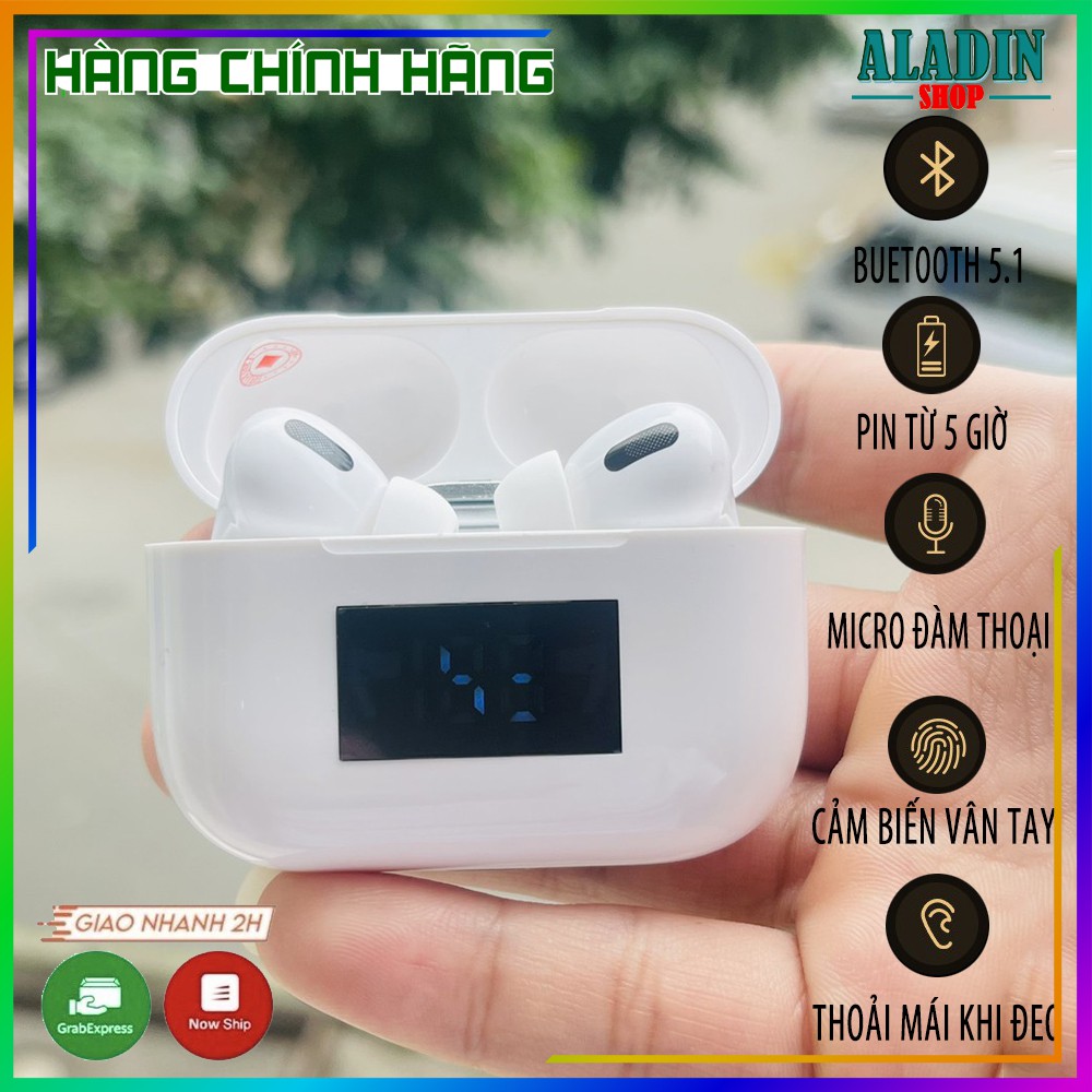 Hàng xịn _Tai Nghe Bluetooth không dây Apro 3 Wireless 5.0 Màn Hình Led Kỹ Thuật Số Hiển Thị Pin_Có cảm ứng_Aladin2021
