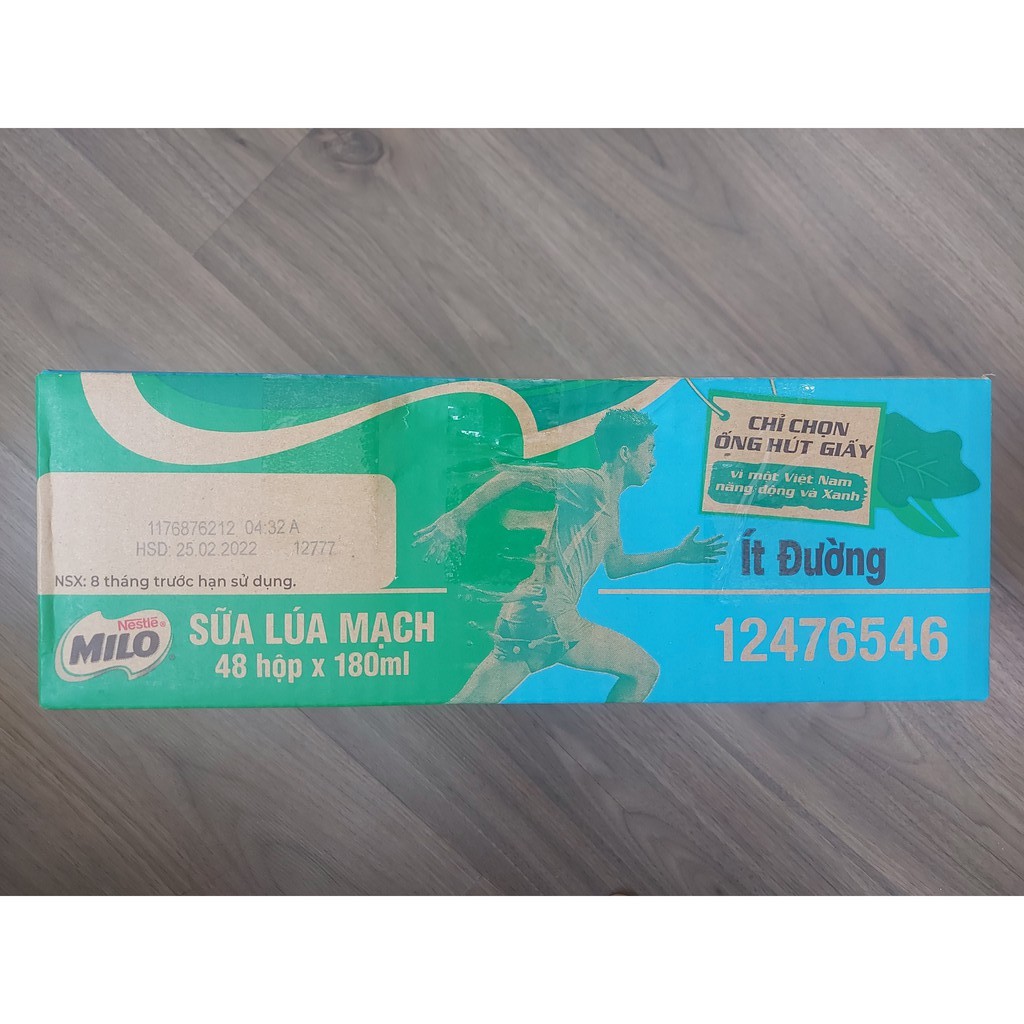 Sữa lúa mạch Nestlé Milo thùng 48 hộp x180ml có đường hoặc ít đường