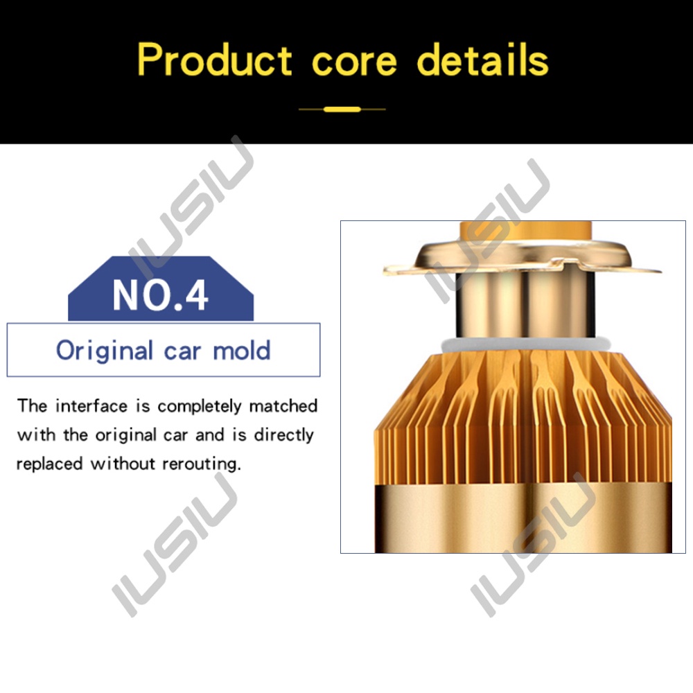 Đèn Pha Led H4 9005 HB3 9006 HB4 H1 H7 H3 H8H9 H11 Cho Xe Hơi Xe Máy