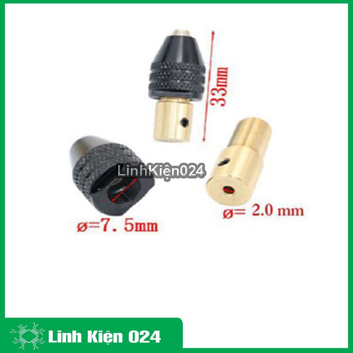 ĐẦU BẠC B10-5MM-Đồng (Nối động cơ trục 5mm với đầu kẹp mũi khoan)