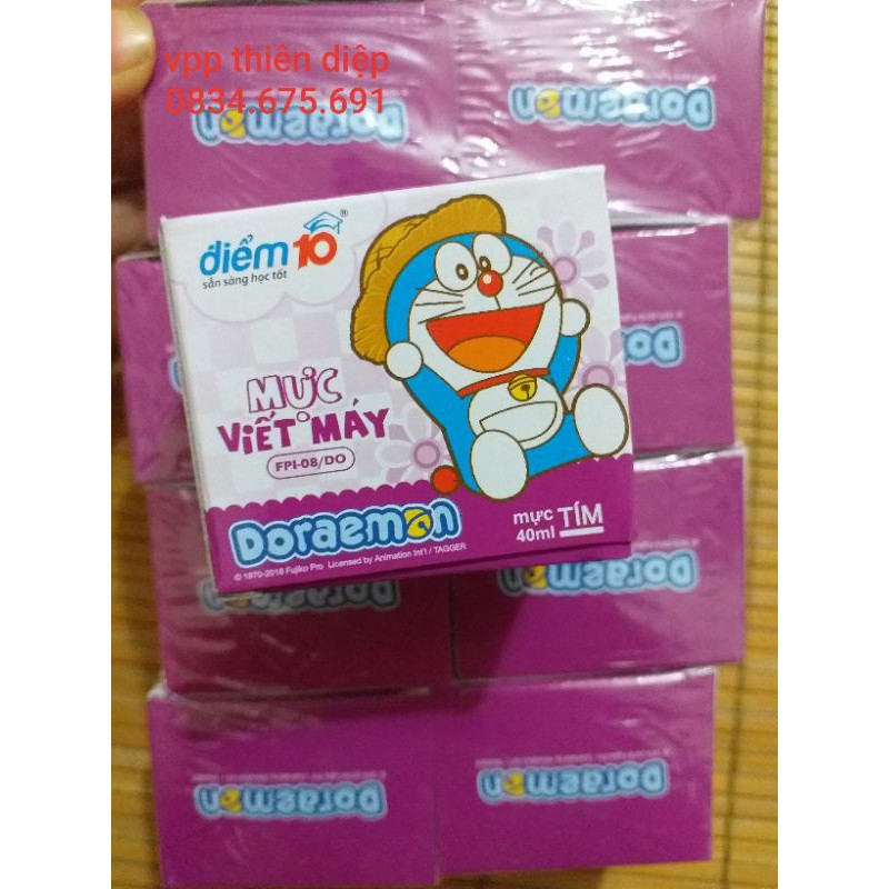 Lốc 8 hộp mực doremon tím(mực bơm bút máy)