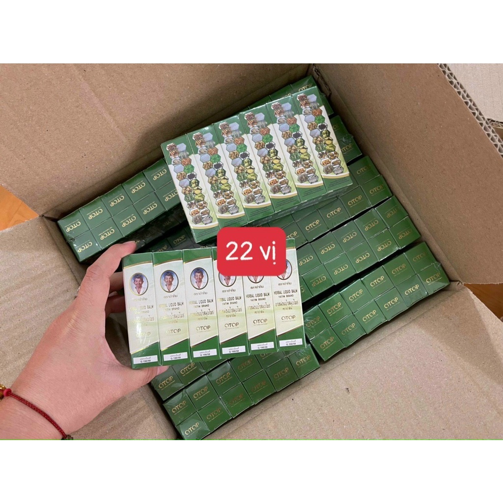 Dầu lăn 22 vị thảo dược Otop Herbal Liquid Balm Yatim Brand Thái lan