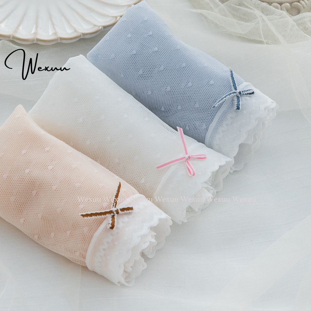 Quần lót nữ ren gấm cao cấp Wexuu Design ren lưới xuyên thấu co dãn kháng khuẩn - QC133