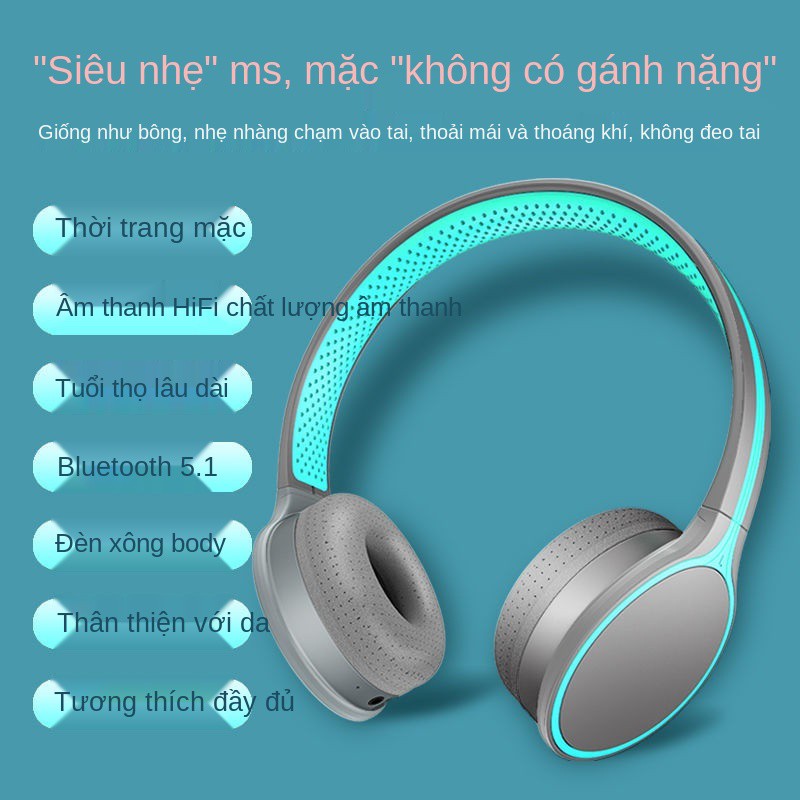 Tai Nghe Bluetooth Không Dây Tai Nghe Chất Lượng Cao Cho Điện Thoại Máy Tính Đa Năng Âm Nhạc Trò Chơi Thể Thao Bass Tai 