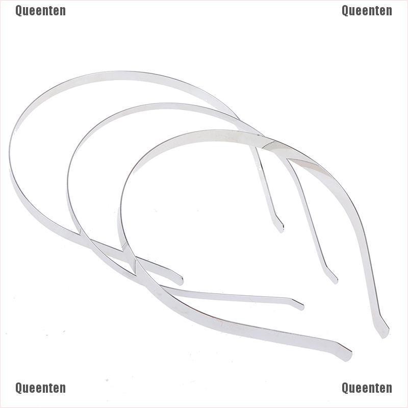 Bộ 5 băng đô bằng kim loại trơn dành cho làm phụ kiện tóc DIY