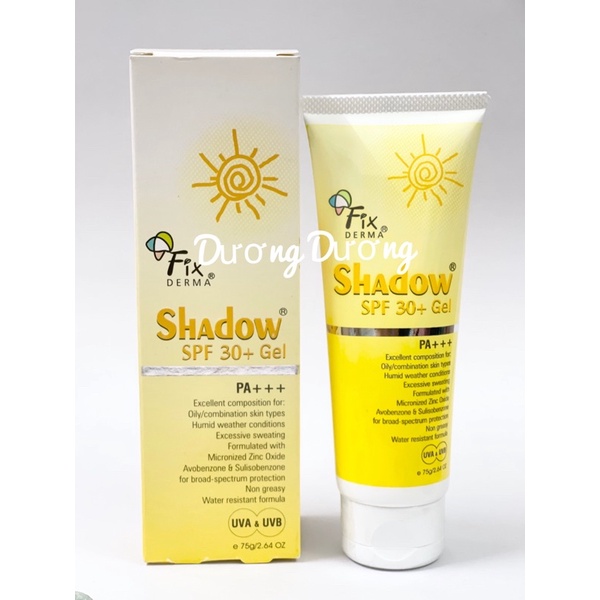 Fixderma Shadow SPF 30+ Gel Chống Nắng, Dưỡng Ẩm Da[Chính Hãng]