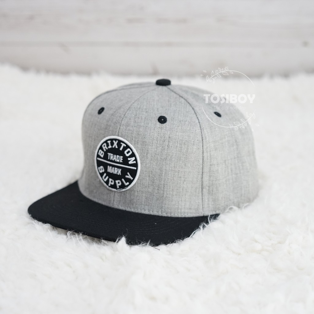 Nón Snapback thêu logo Brixton