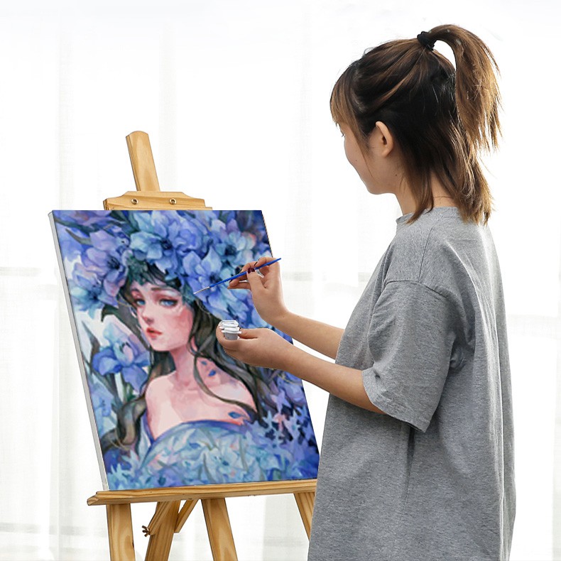 Tranh Sơn Dầu Số Hoá Cô Gái Tự Tô Màu Theo Số Size To Cho Người Lớn Căng Sẵn Khung 40x50cm Tranh Nàng Thơ Có Sẵn Giá Rẻ | BigBuy360 - bigbuy360.vn