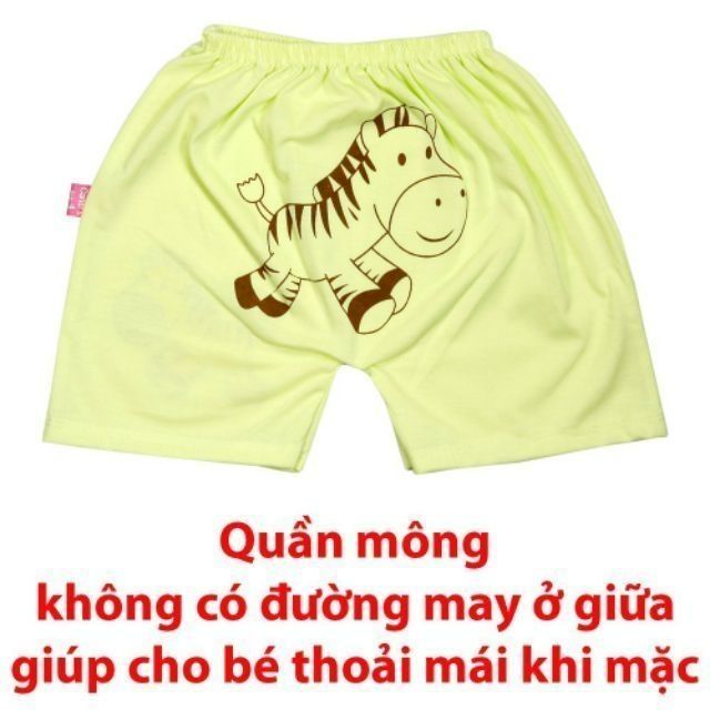 Quần sơ sinh rã đũng in mông thú cho bé/loại mỏng