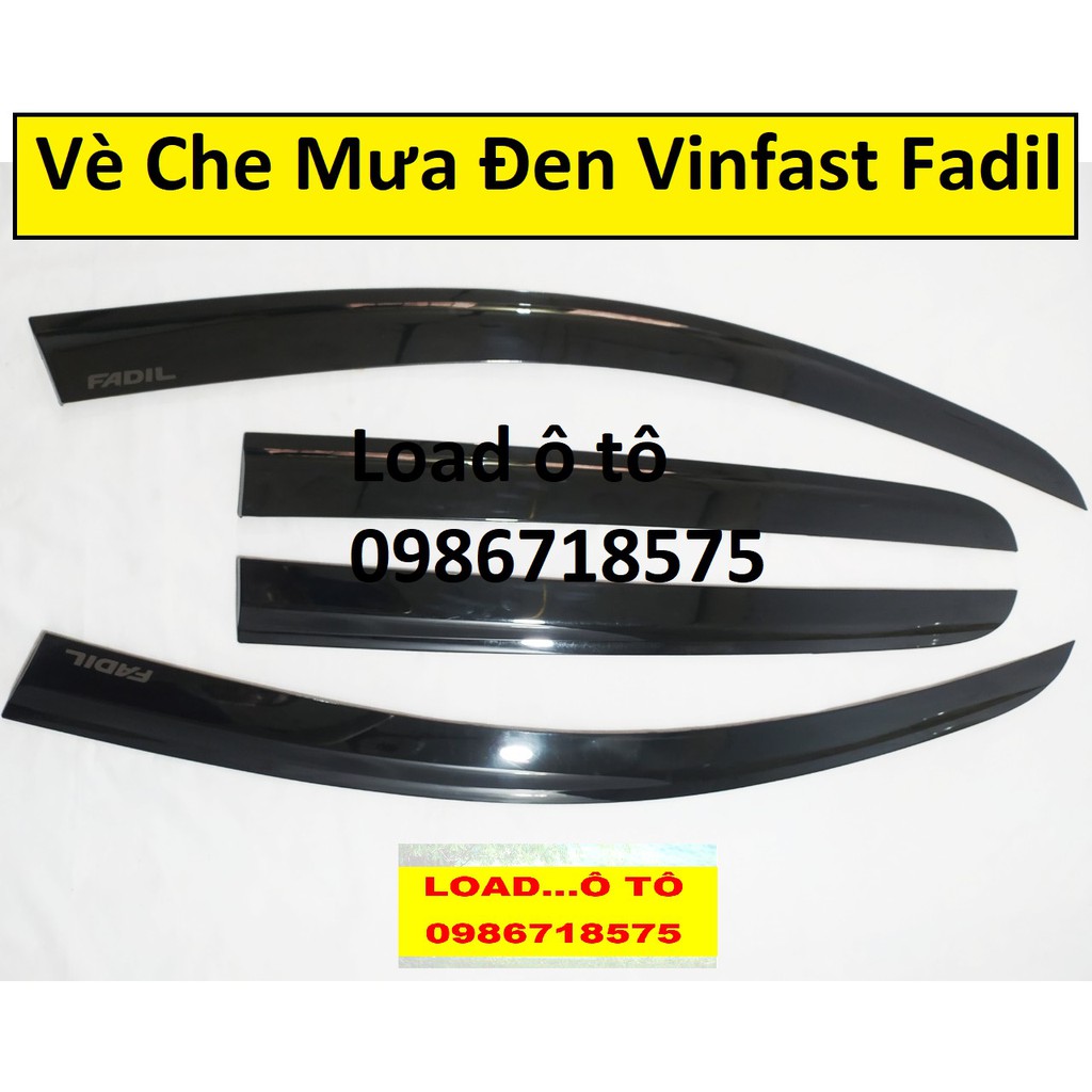 Bộ Vè Che Mưa xe Vinfast Fadil 2022-2019 Đen Cao Cấp Hàng Dày Đẹp