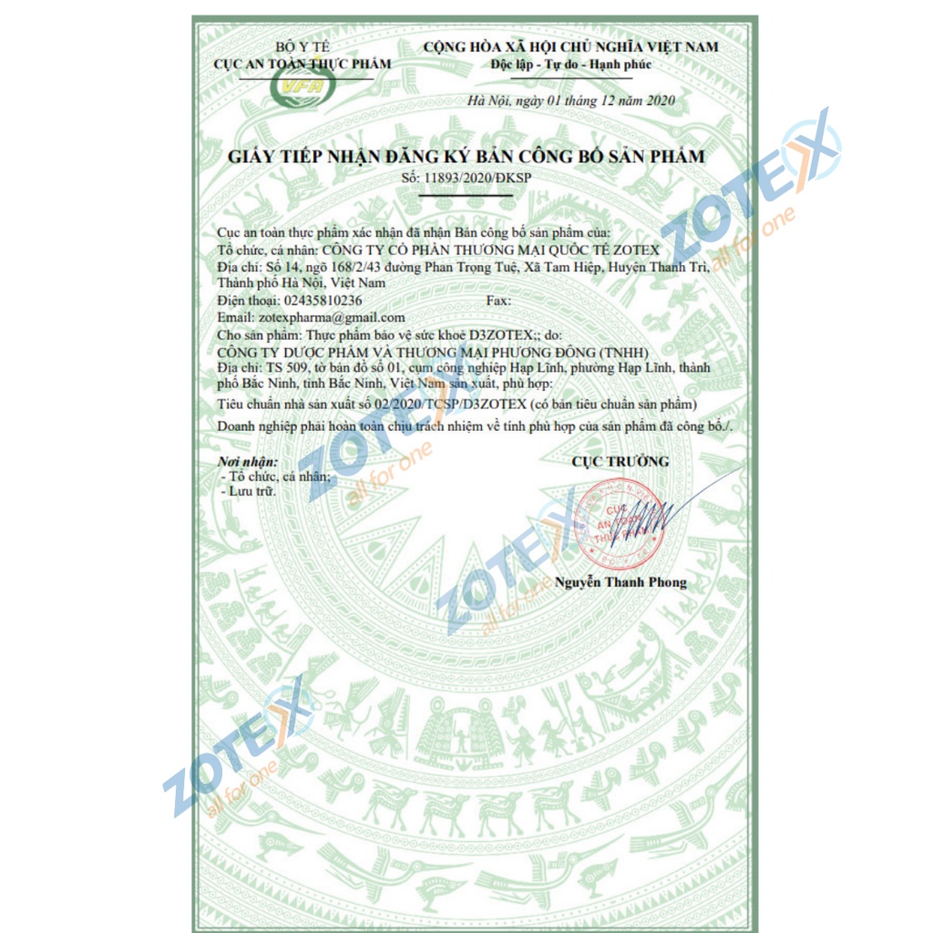 Vitamin D3 K2 MK4 Zotex tăng cường khả năng hấp thu canxi cho bé phát triển hệ xương răng chắc khỏe chống còi xương 30ml