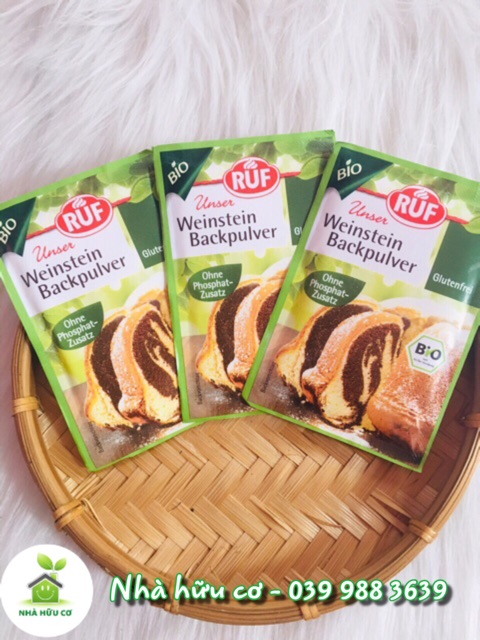 [Mã 77FMCGSALE1 giảm 10% đơn 250K] Bột nở hữu cơ Ruf - Date: 5/2022 | BigBuy360 - bigbuy360.vn