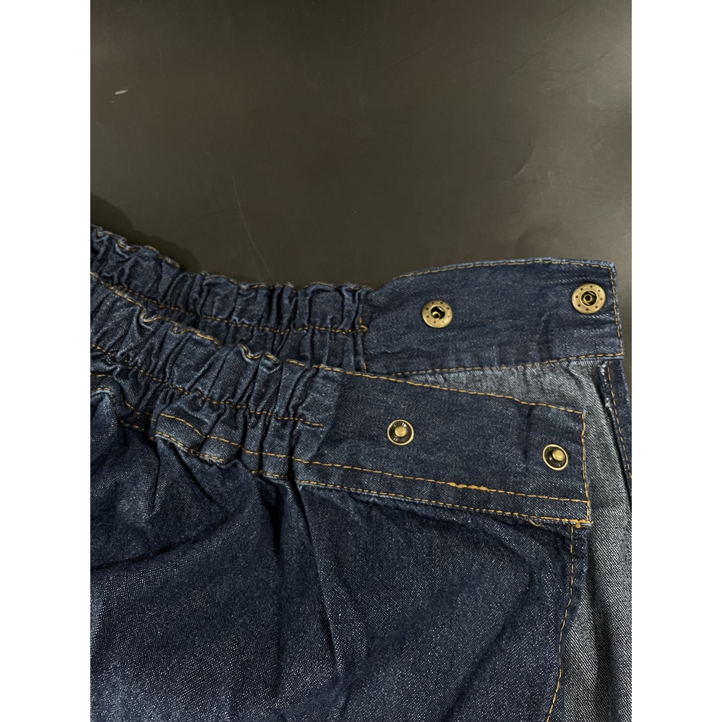 Váy chống nắng jean cotton cao cấp 1 tà có nút bấm