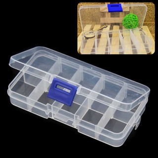 Hộp Nhựa 10 Ngăn Đựng Hạt Đá Trang Trí Móng Tay