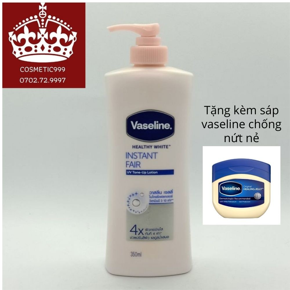 Sữa dưỡng thể vaseline healthy white instant fair uv tone up lotion thái lan Cosmetic999