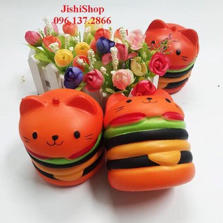Squishy cat hamburger( Squishy Hambuger bánh mèo) k456
