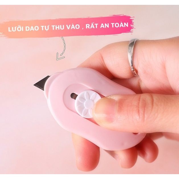 Dao rọc giấy mini hình Oval nhiều màu xinh xắn