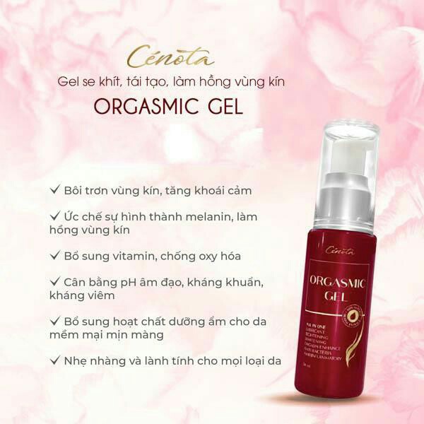 Gel se khít vùng kín Cenota Orgasmic, gel se khít chiết xuất thiên nhiên 50ml