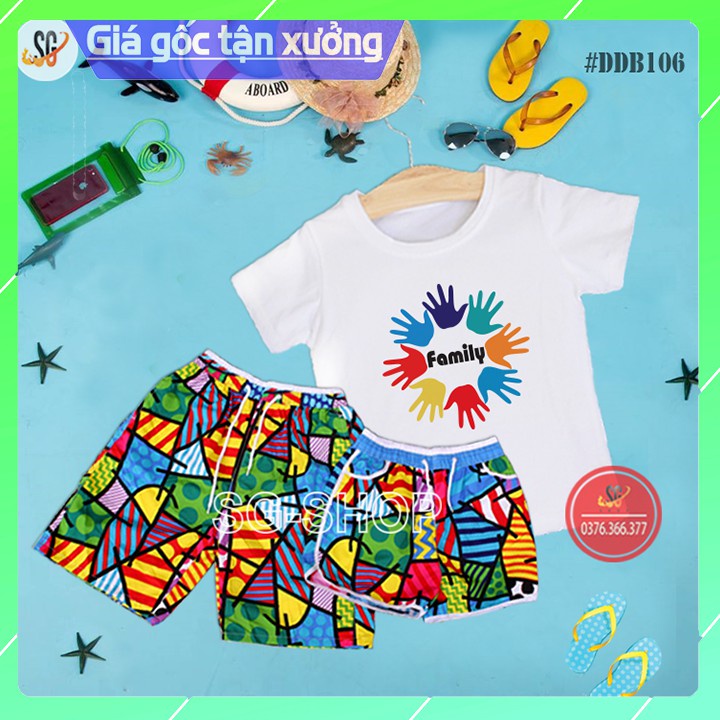 Đồ Gia Đình Đi Biển Cao Cấp - Áo & Quần Đủ Size (DDB106) Áo thun giá sỉ