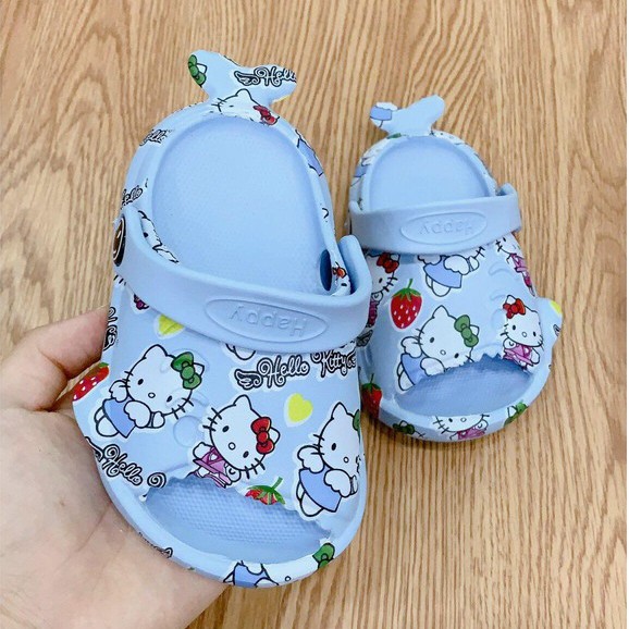 [𝐒𝐀𝐋𝐄] Dép Cá Mập Hở Mũi Quai Hậu Siêu 𝐍𝐡ẹ Siêu 𝐂𝐔𝐓𝐄 Hình Hello Kitty Dành Cho Bé 3 Màu Full Size 18-23