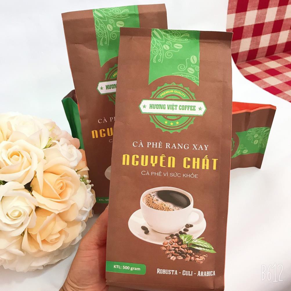 [Nông Sản Sạch] Combo 1kg cà phê nguyên chất rang mộc Foody Coffee – Hương Việt 500g (tùy chọn phin)