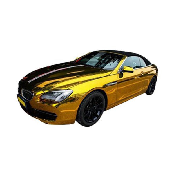 -Decal dán mạ chrome vàng ánh gương kích thước 152x20cm tiện dụng trang trí