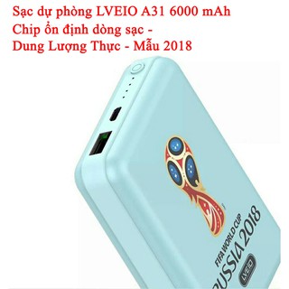 Pin dự phòng LVEIO A31 6000 mAh - có chip ổn định dòng sạc - siêu cute
