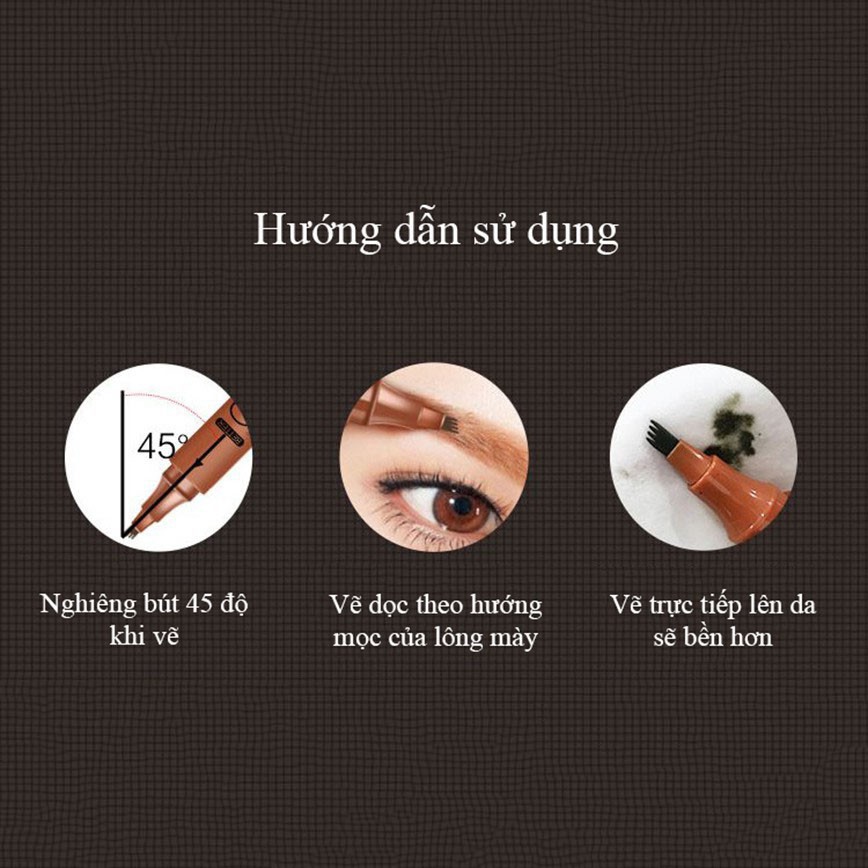 Bút chì kẻ lông mày 4D Suake rõ nét, chống trôi, tự nhiên, phẩy đẹp - Sarah Beaute MP39