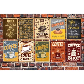 Tranh Thiếc ~A4 "Quán Coffee,Cafe" V5