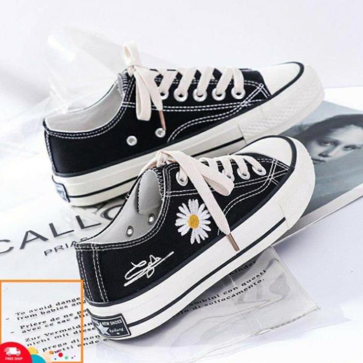 ( 4 Màu ) Giày Nữ Hoa Cúc Cổ Thấp Mới 2021 Hot Trend , Giày nữ Convers cực xinh xắn thời trang . )