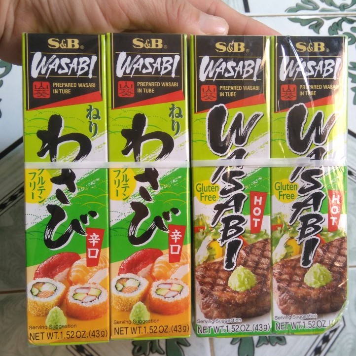COMBO 5 TUÝP MÙ TẠT WASABI S&amp;B HÀNG CHUẨN XỊN NHẬP KHẨU NHẬT BẢN - tuýp 43gr