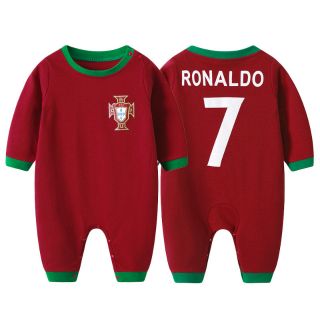 Bộ áo liền quần in tên Cristiano Ronaldo cho trẻ sơ sinh, trẻ nhỏ dưới 12 tháng tuổi